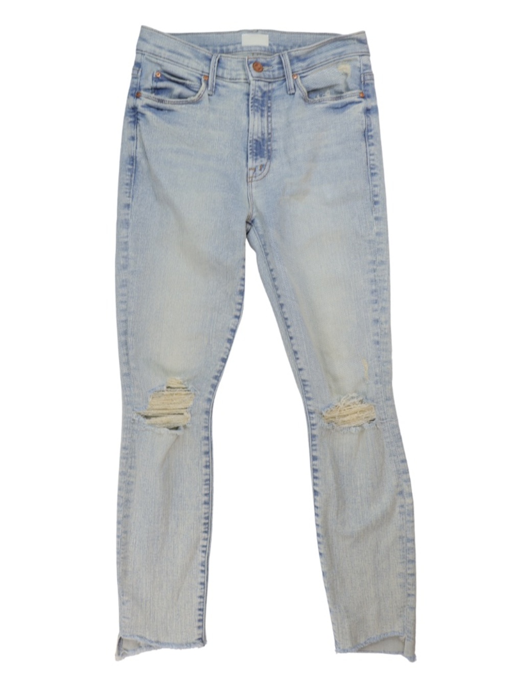 Mother The Stunner Zip Ankle Step Fray Jeans 25 Rolling In The Bushes